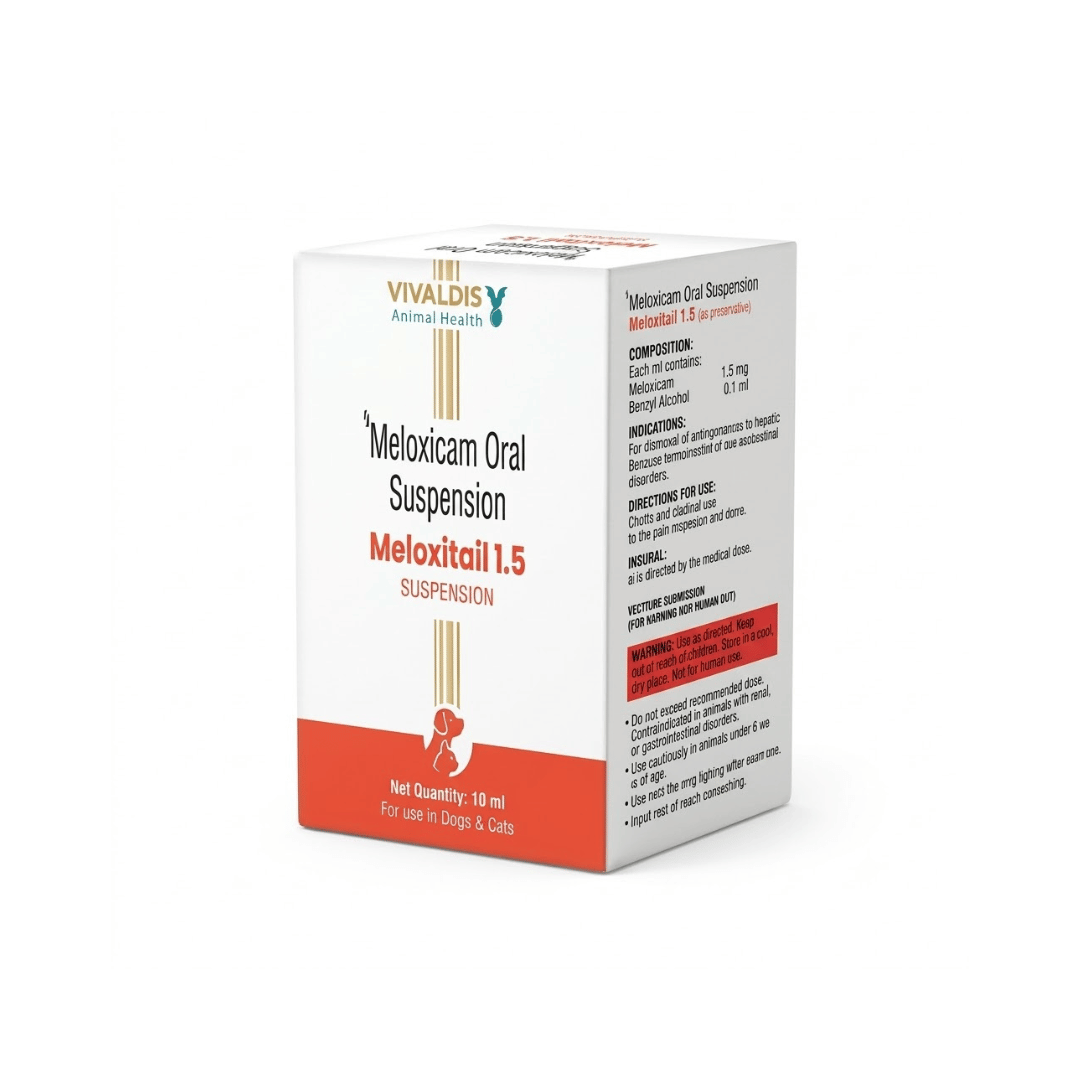 Vivaldis Meloxitail 1.5mg Oral Suspension for Dogs and Cats, 15ml