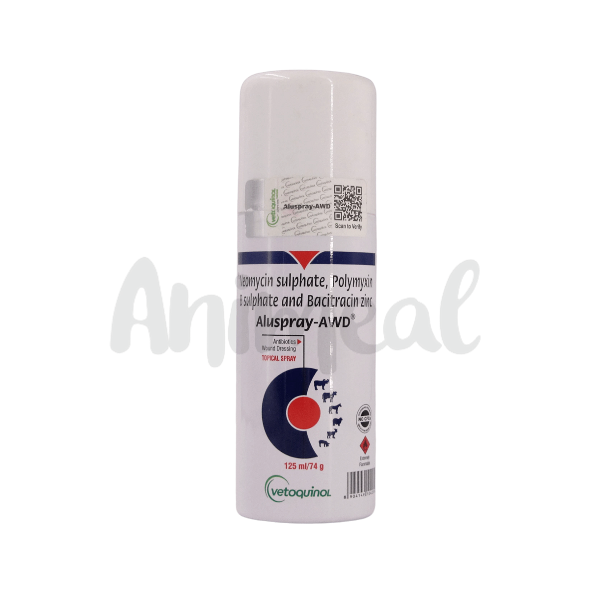Vetoquinol Aluspray Aluminium Wound Spray, 125ml - Animeal