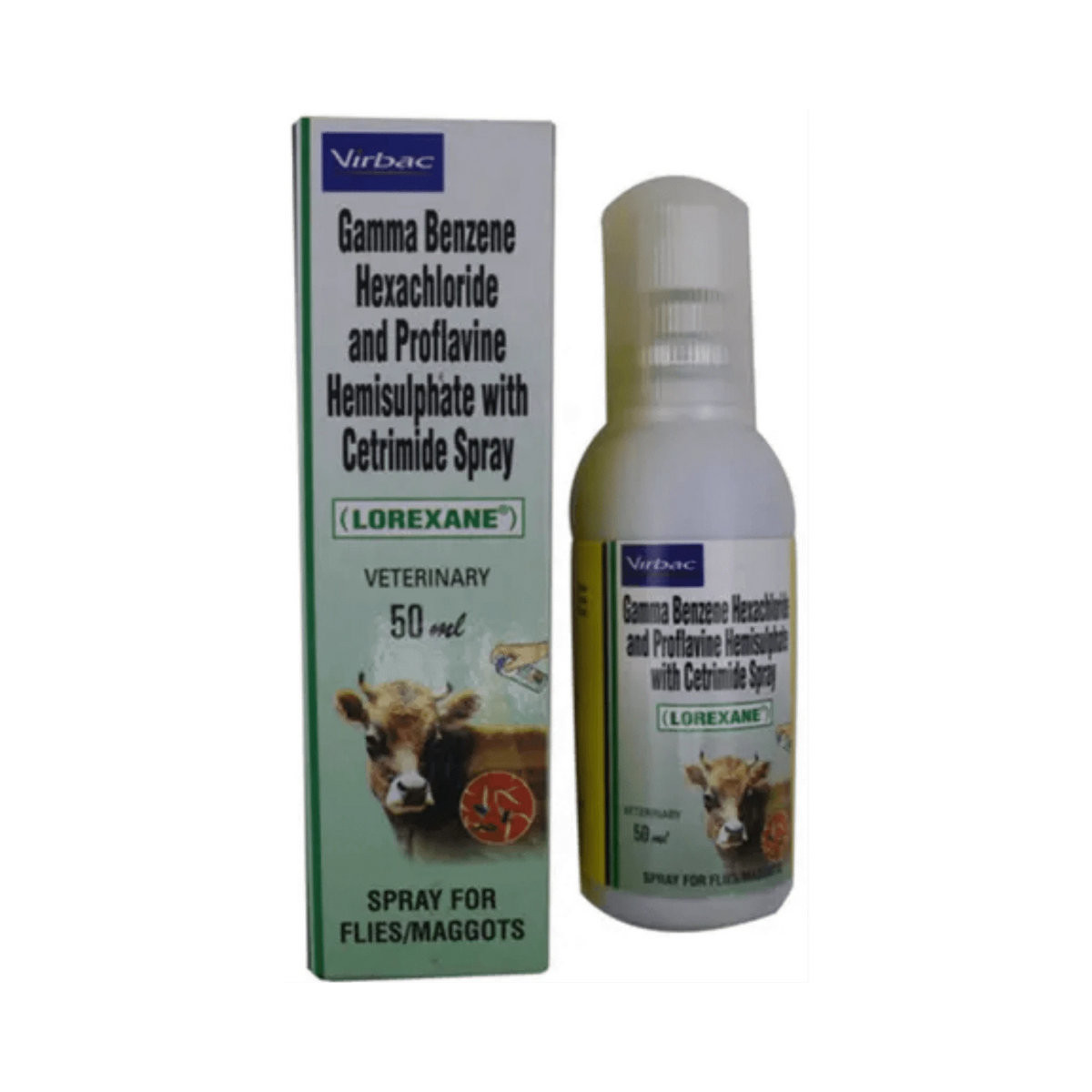 Virbac Lorexane Wound and Maggot Spray for Animals, 50ml - Animeal