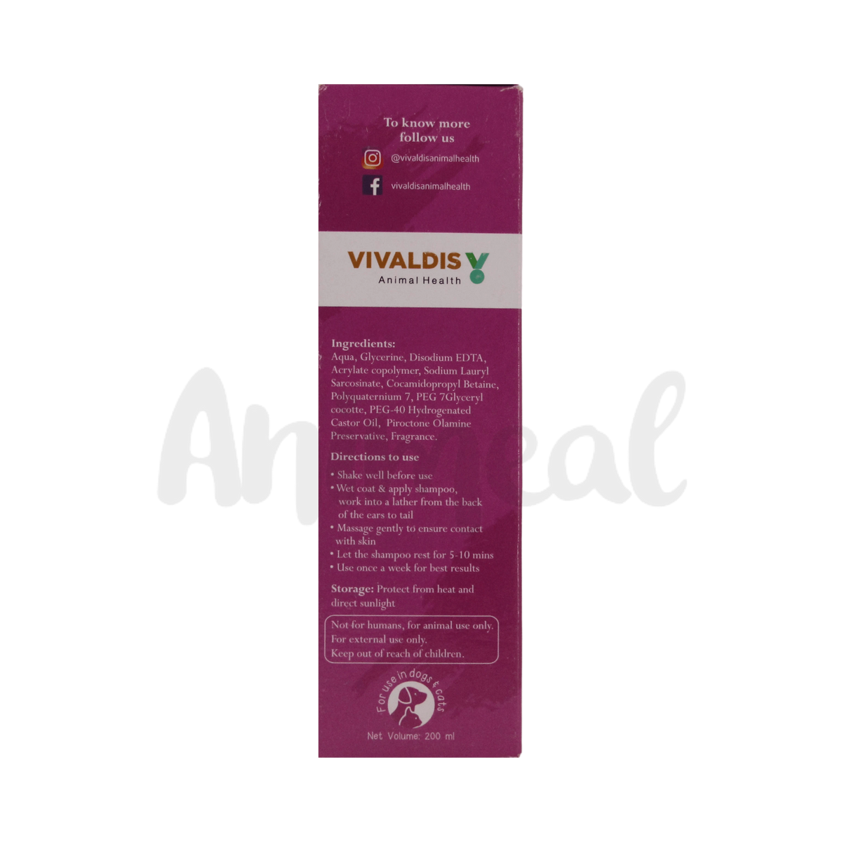 Vivaldis Bol Anti Itch Shampoo, 200ml - Animeal