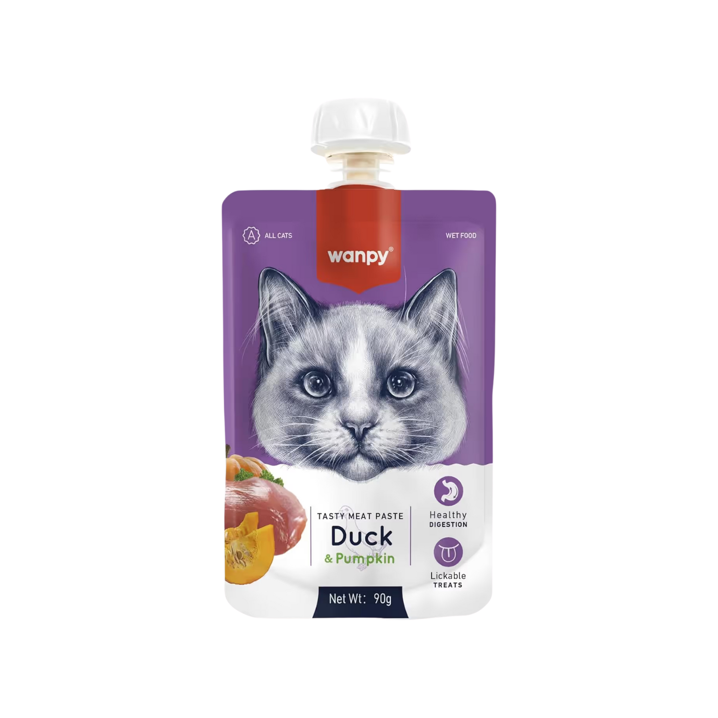 WANPY TASTY CAT DUCK & PUMPKIN GRAVY - Animeal