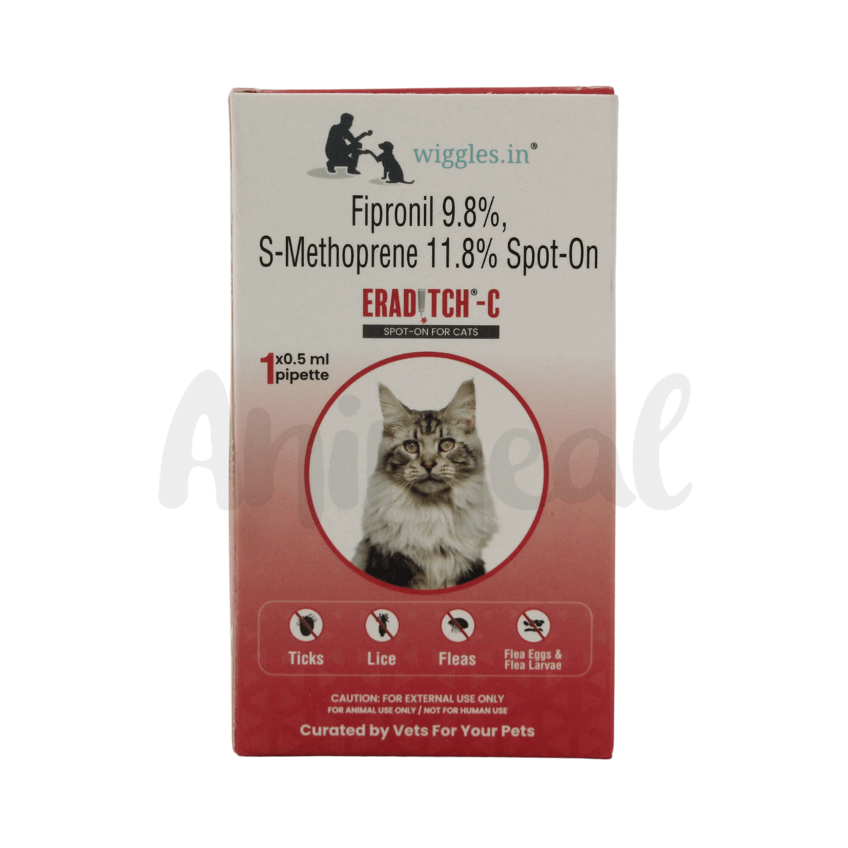 Wiggles Eraditch Spot On Up to 8kg for Cats, 1 piece - Animeal