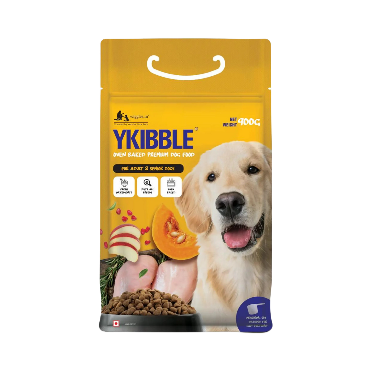 Wiggles Ykibble Adult Dry Dog Food, 900g - Animeal