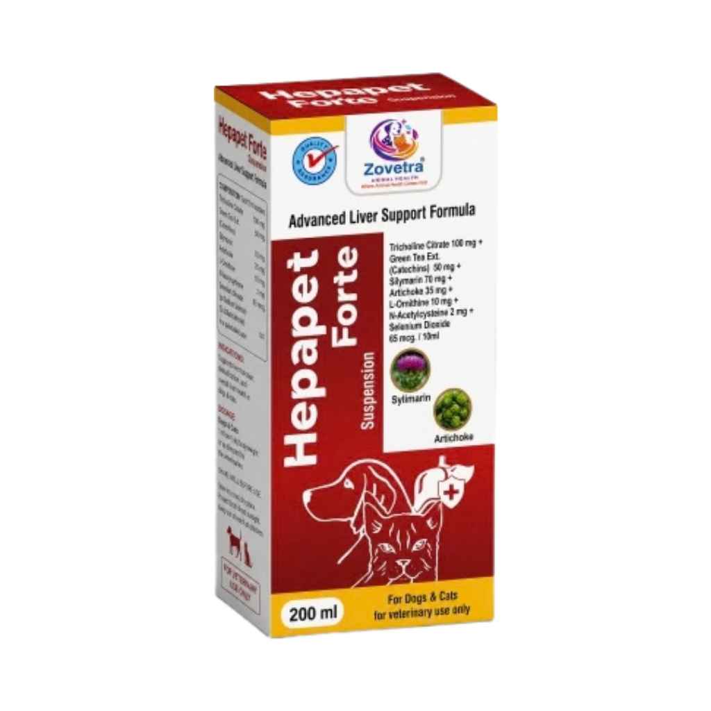 Zovetra Hepapet Forte Suspension for Dogs and Cats, 200ml - Animeal
