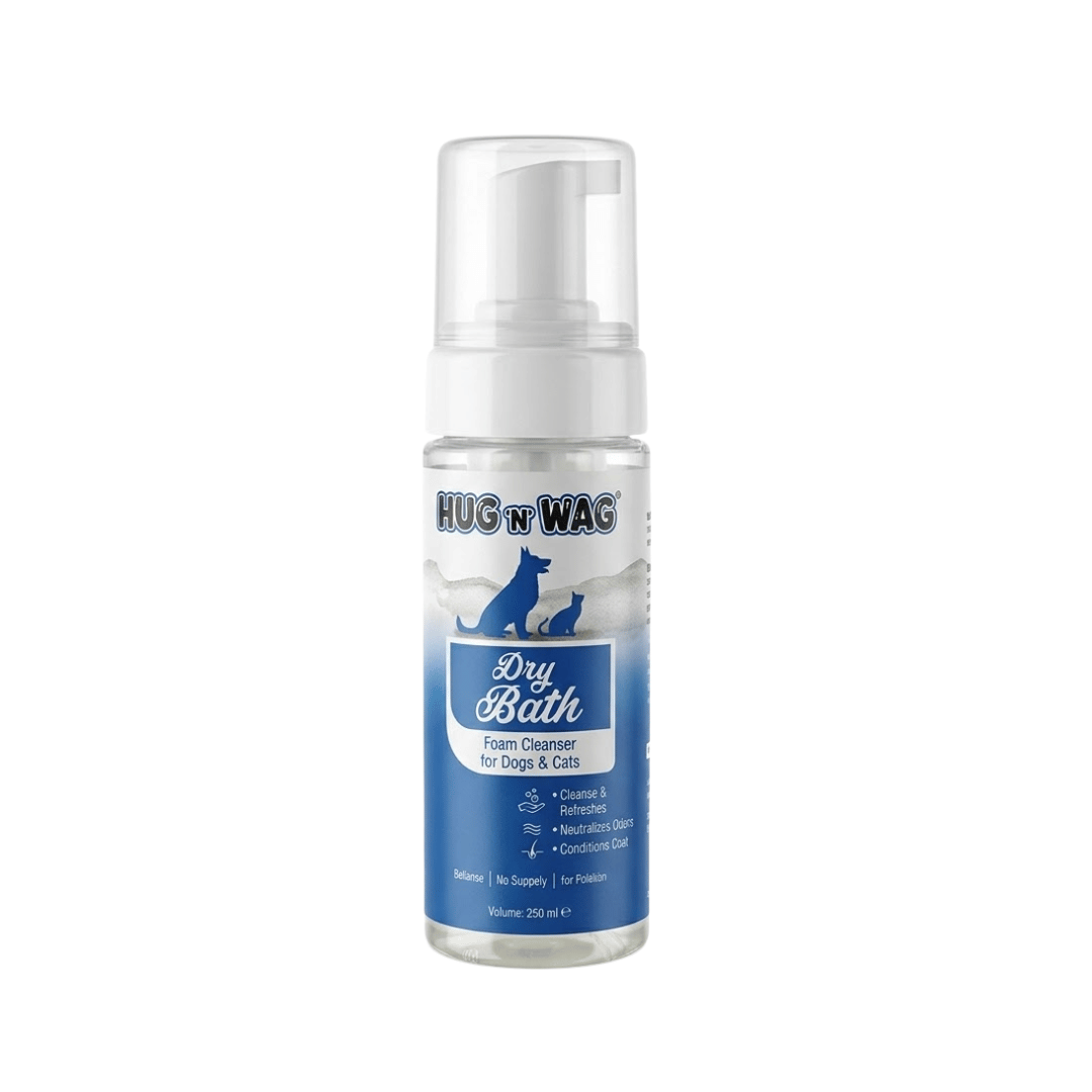 Hug N Wag Dry Bath Foam for Dogs and Cats, 150ml