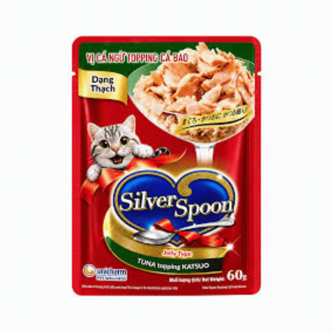 Silver Spoon Tuna Topping Katsuo in Jelly Wet Cat Food, 60g