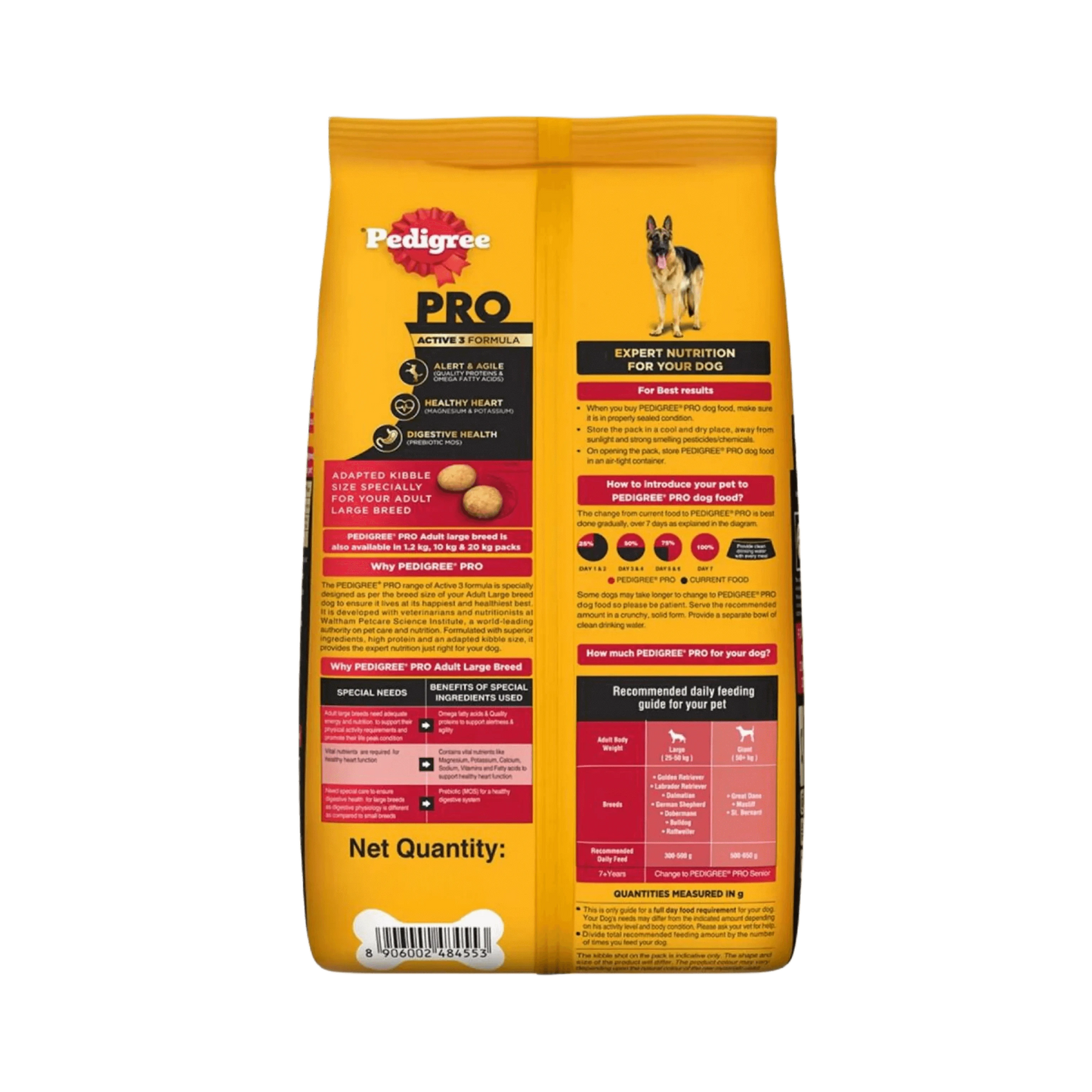 PEDIGREE PRO ACTIVE ADULT DRY FOOD (XL) 10KG