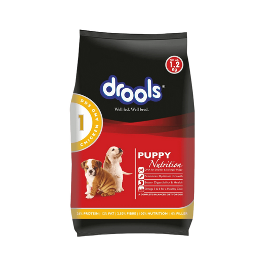 DROOLS PUPPY CHIC & EGG DRY FOOD (M) 3KG