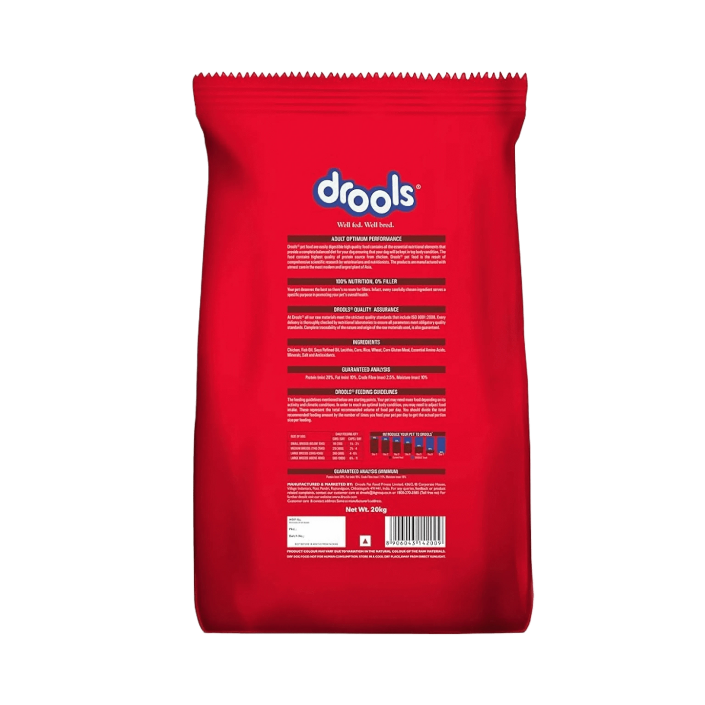 DROOLS ADULT OPTIMUM PER DRY FOOD (XXL) 20KG