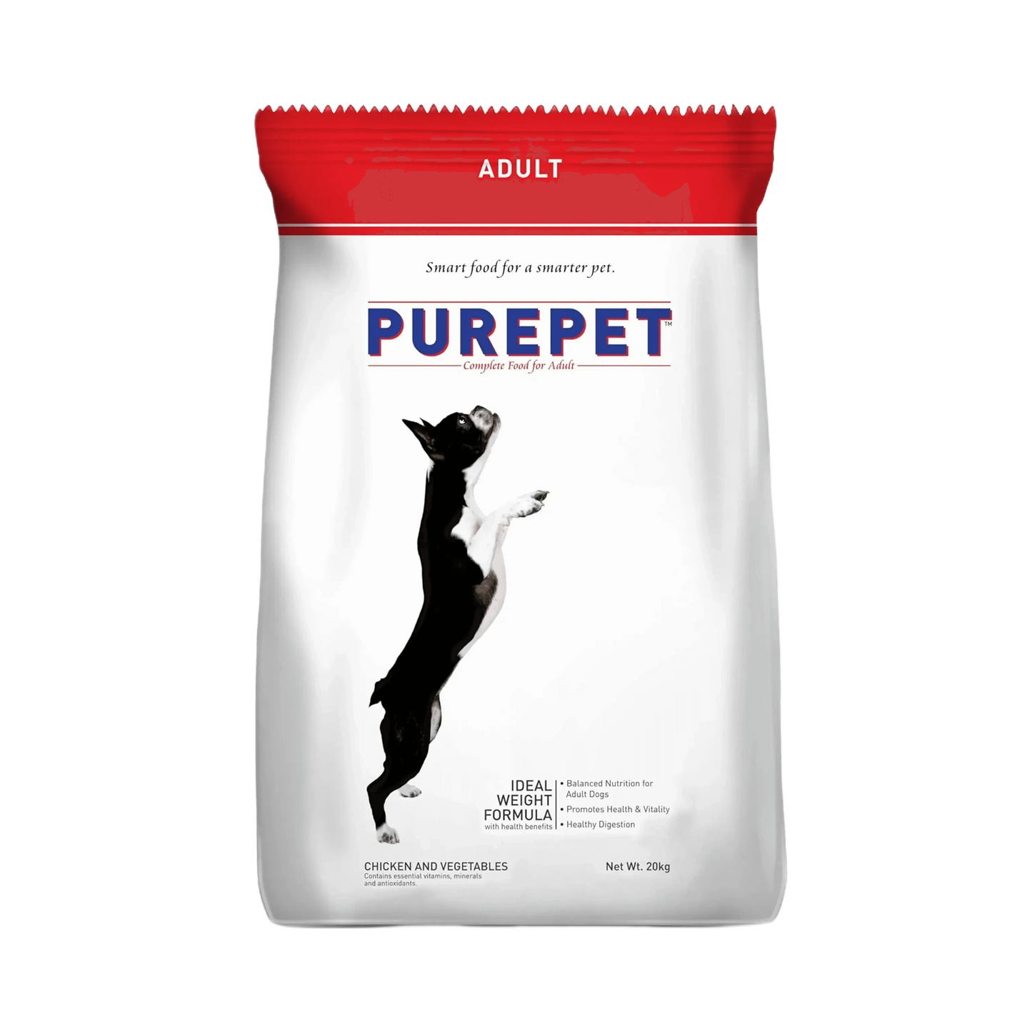 PUREPET ADULT CHIC & VEG DRY FOOD (XL) 20KG