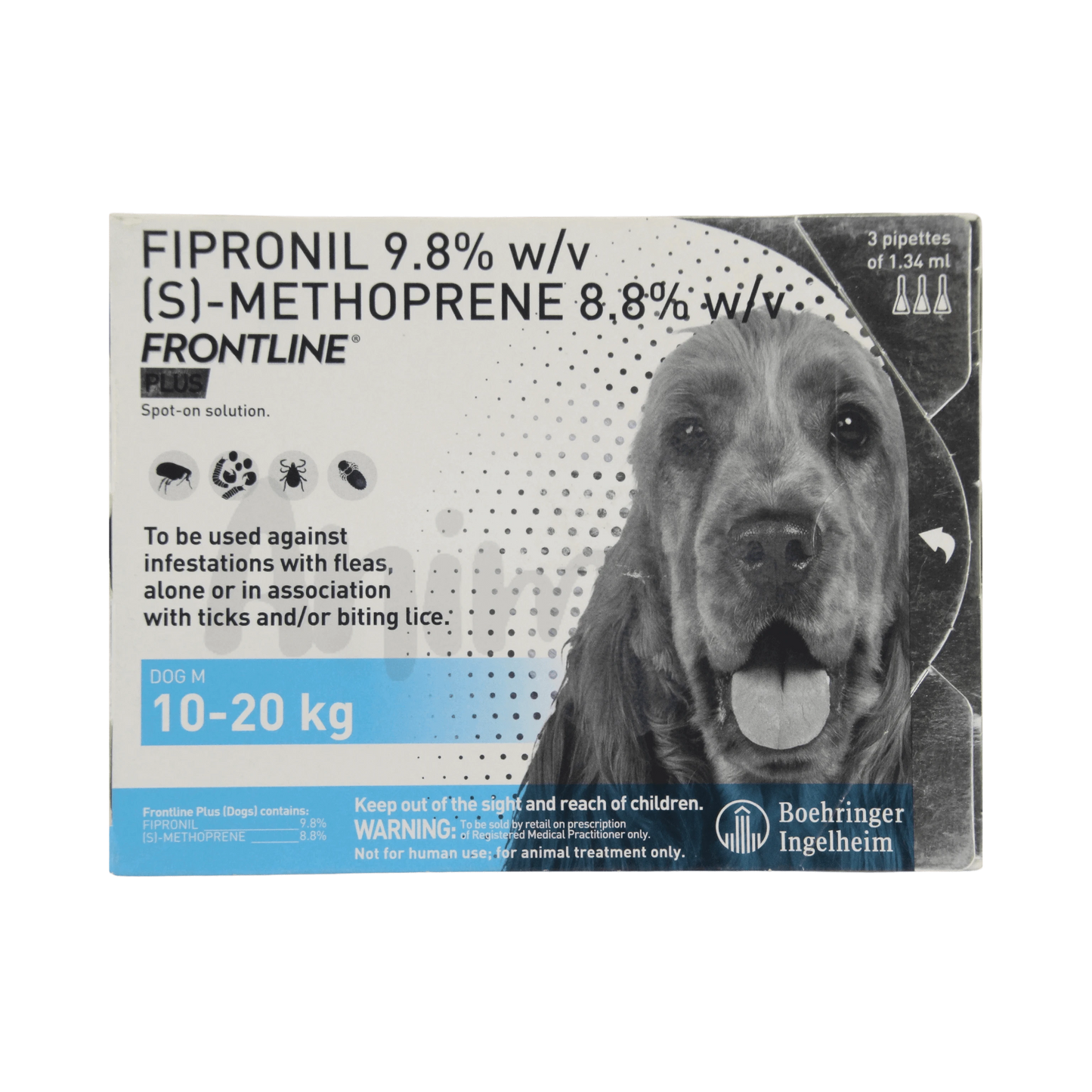 FRONTLINE PLUS (10KG-20KG) DOG SPOT ON 1.34ML