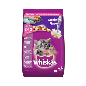 WHISKAS JUNIOR MACKEREL DRY FOOD (M) - Animeal