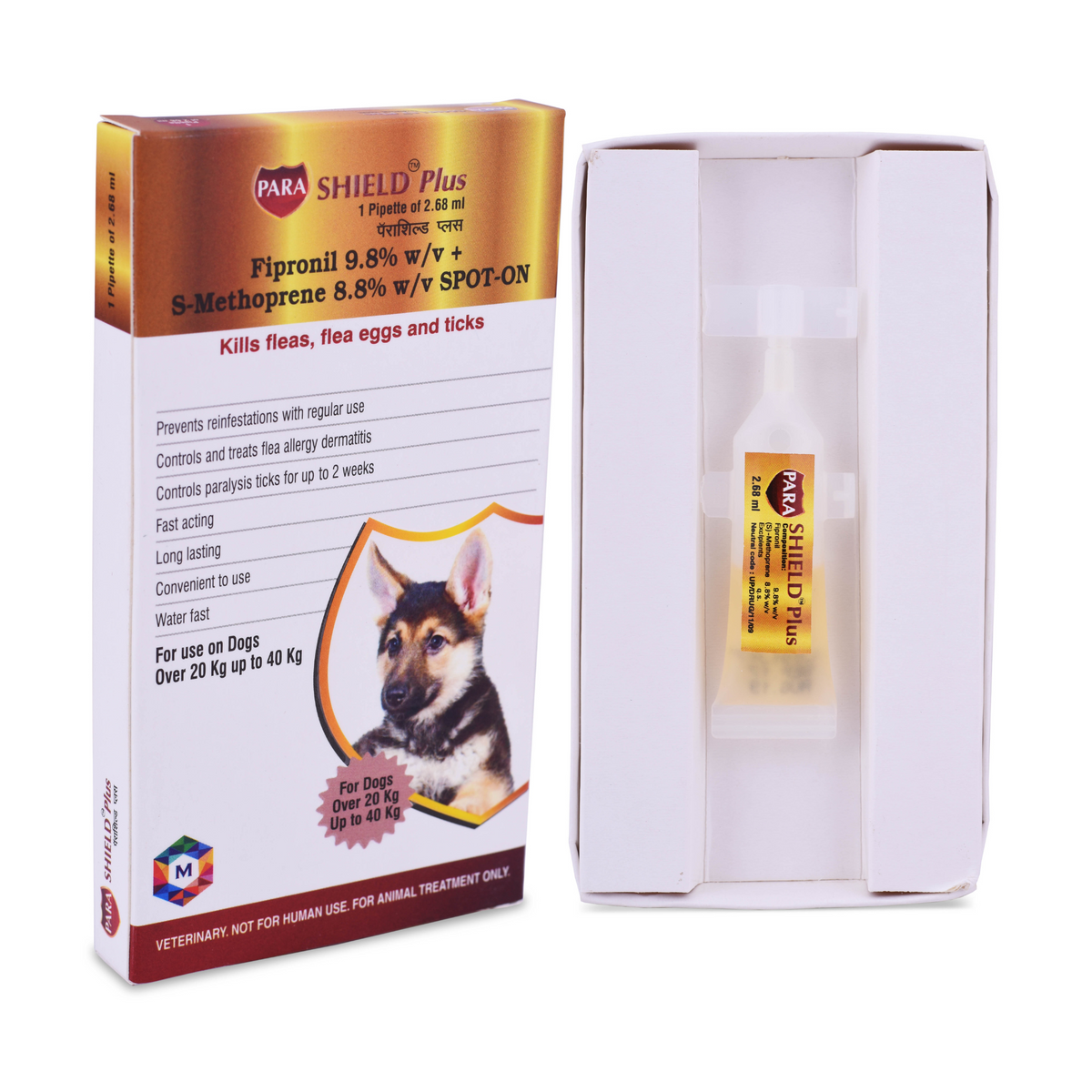 Parashield Plus Spot On Solution for Dogs (Over 20 kg up to 40 kg)