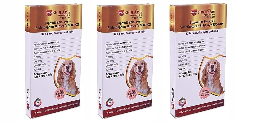 Parashield Plus Spot On Treatment for Dogs 10-20 kg(Pack of 3)