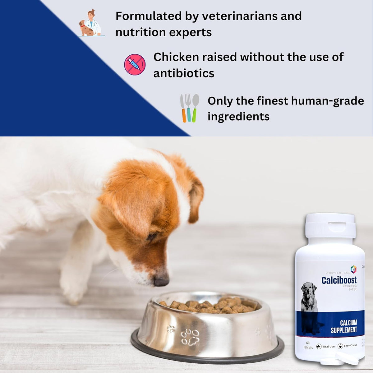 Dog Calcium Tablets – 60 Count
