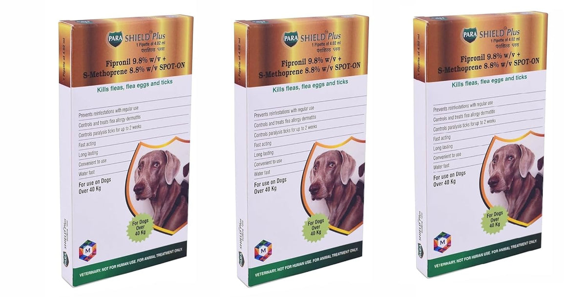 Parashield Plus Spot On Treatment for Dogs Over 40 kg (Pack of 3)