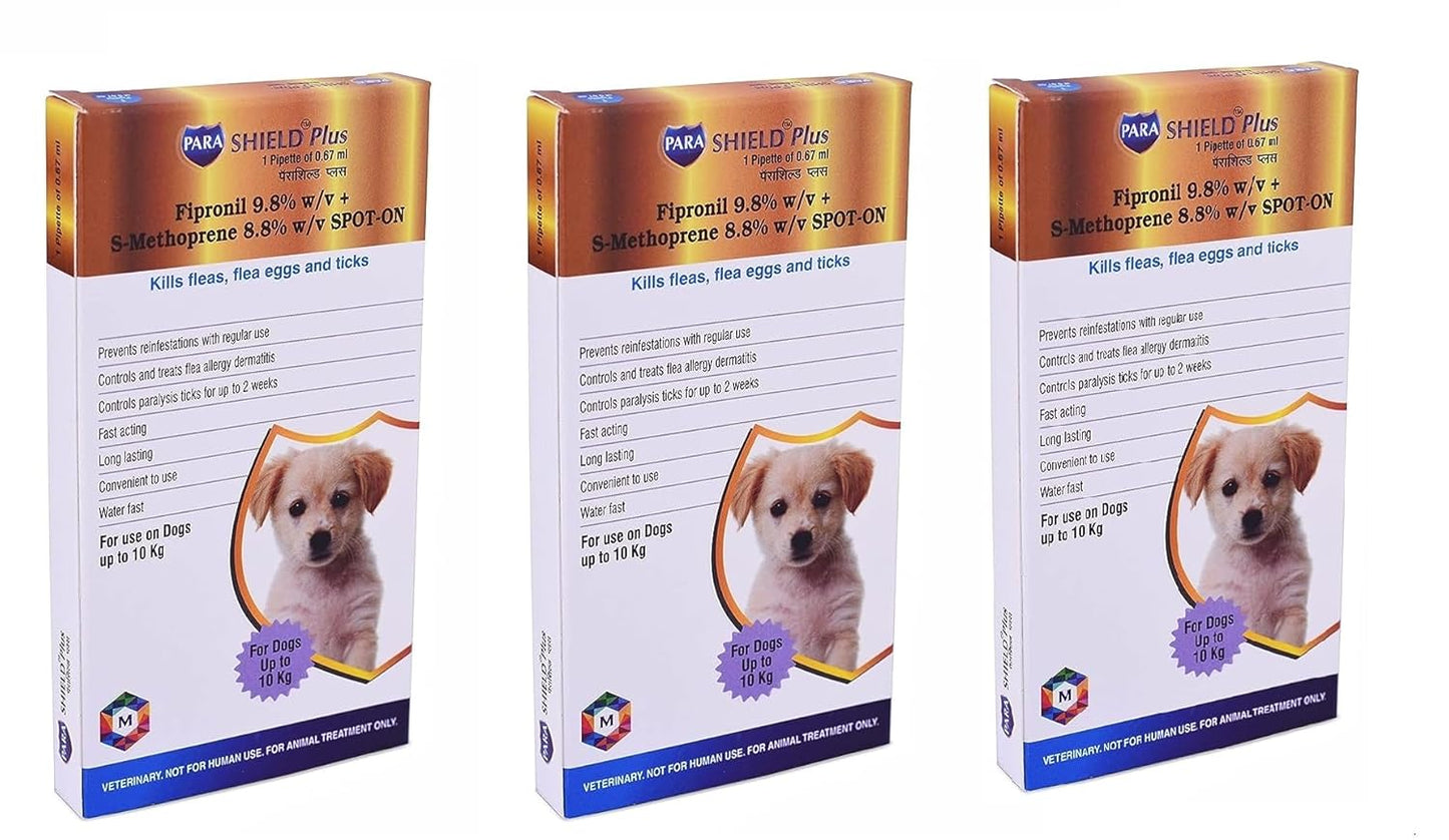 Spot On Treatment for Small Dogs (Up to 10 kg) | (Pack of 3)