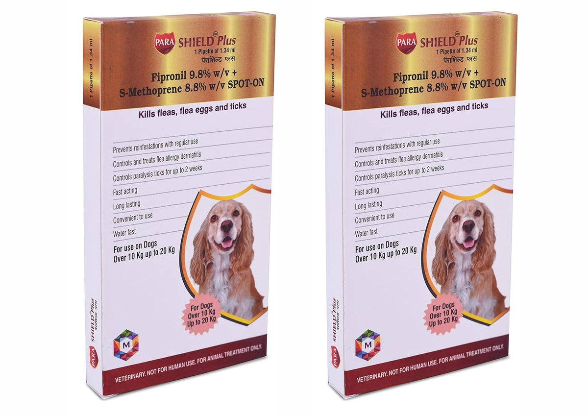 Healthcare Parashield Plus Spot On for Dogs Weighing from 10 to 20 kg (Pack of 2)