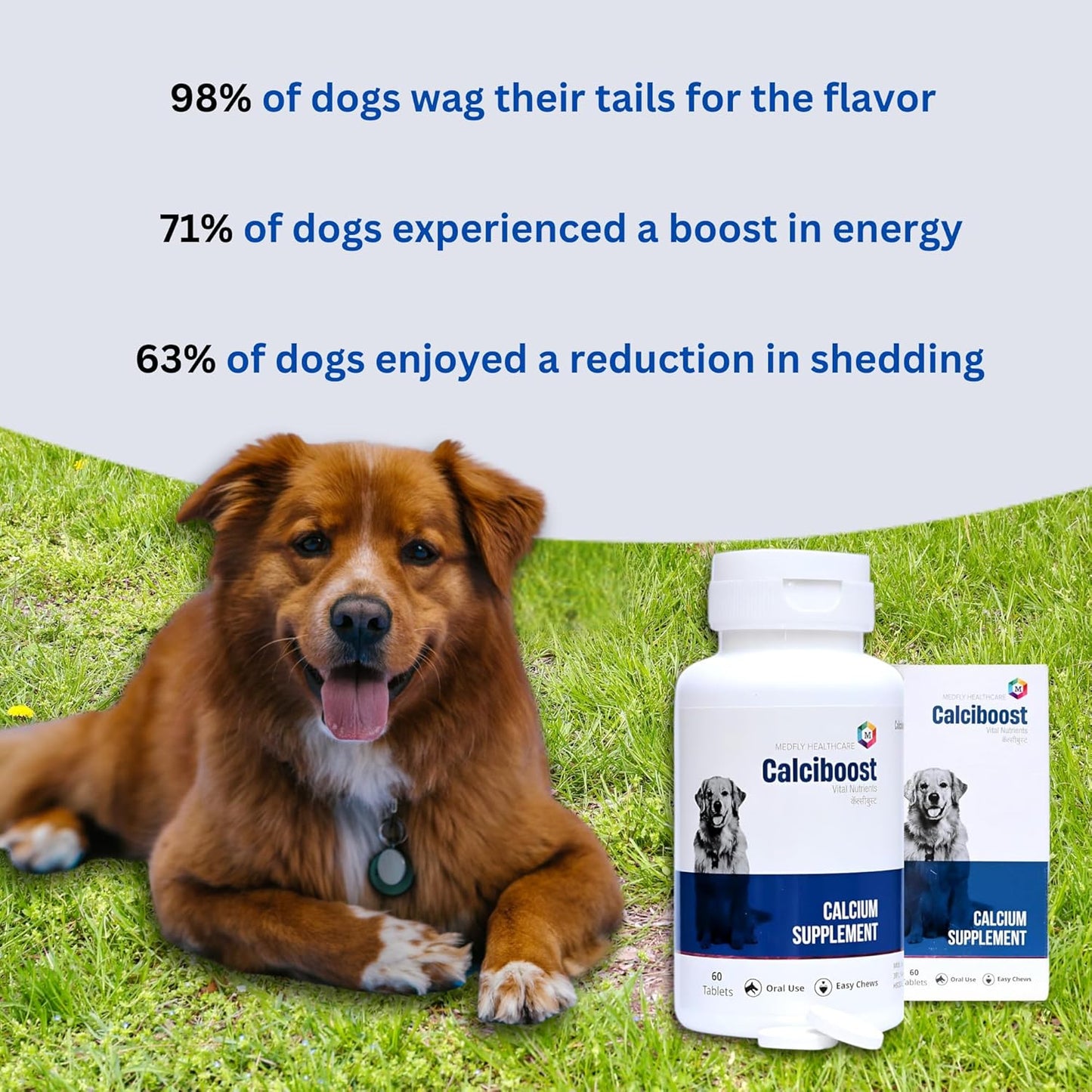 Dog Calcium Tablets – 60 Count