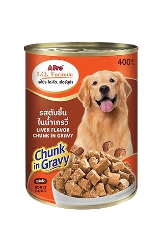 A Pro Liver Chunk Wet Dog Food, 400g Can - Animeal