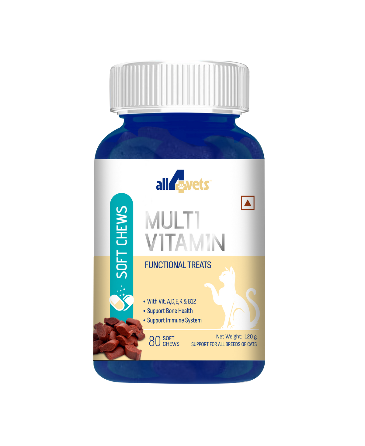 ALL4VETS MULTIVITAMIN SOFT CHEWS FOR CATS [80 CHEWS] - Animeal