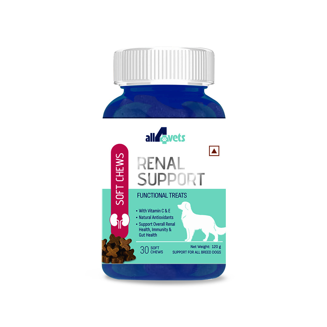 ALL4VETS RENAL SUPPORT SOFT CHEWS FOR DOGS [30 CHEWS] - Animeal