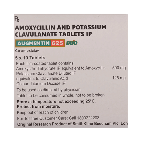 AUGMENTIN 625 DUO TABLET - Animeal