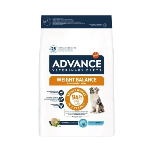 AVET ADVANCE WEIGHT BALANCE DOG DRY FOOD [3KG] - Animeal
