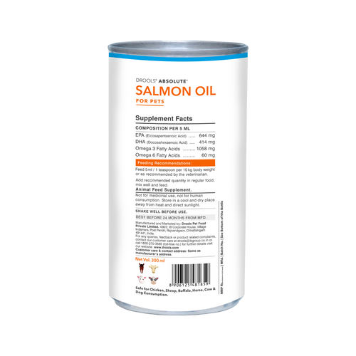 Absolute Salmon Oil for Dogs and Cats | 300ml - Animeal