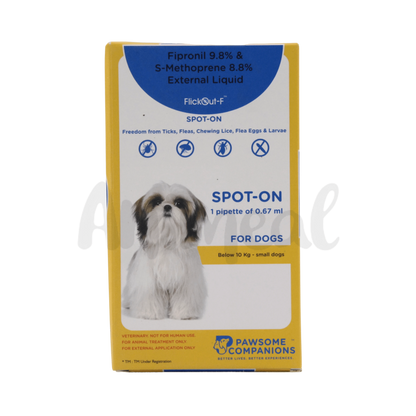 Adisan Flickout F Spot On 0 to 10kg for Dogs and Cats, 0.67ml - Animeal