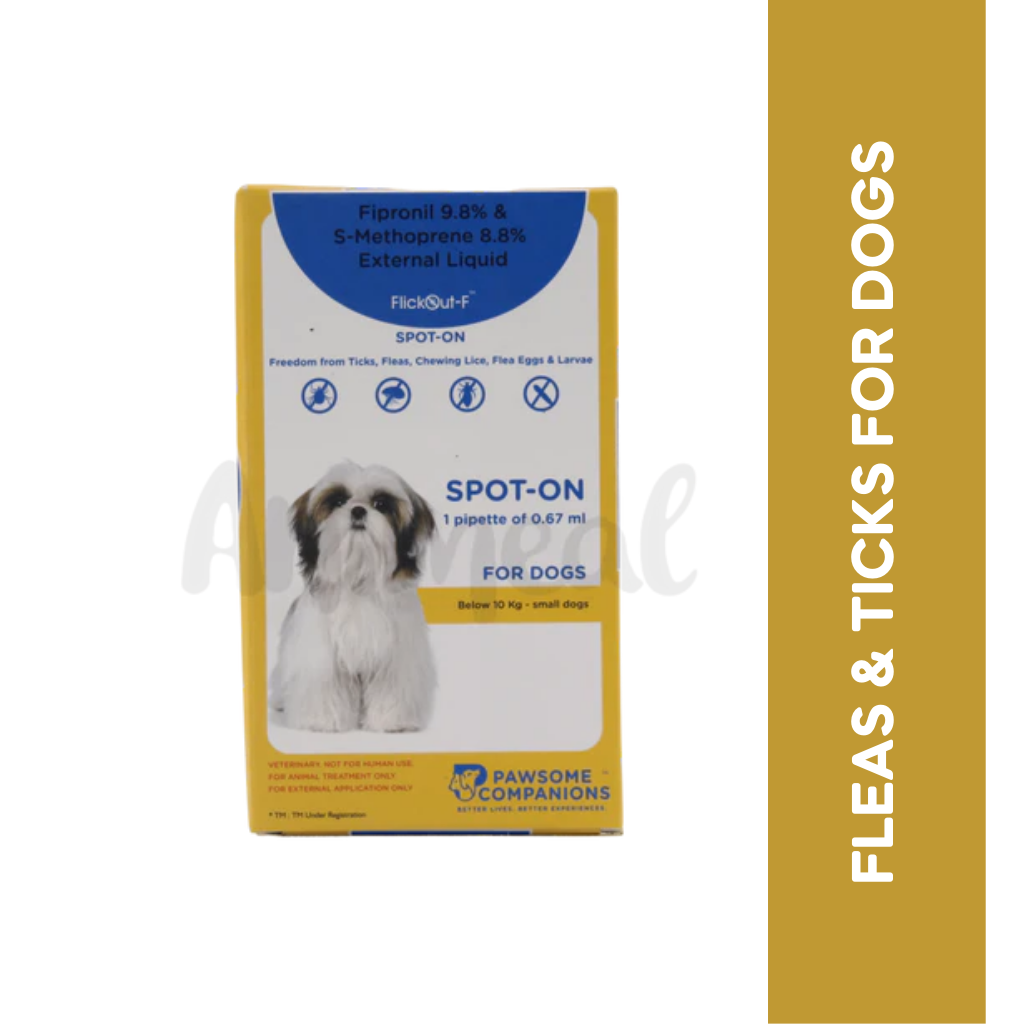 Adisan Flickout F Spot On 0 to 10kg for Dogs and Cats, 0.67ml - Animeal