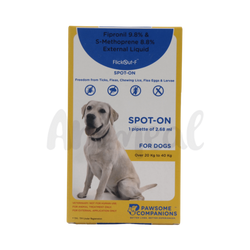 Adisan Flickout F Spot On 20 to 40kg for Dogs and Cats, 2.68ml - Animeal