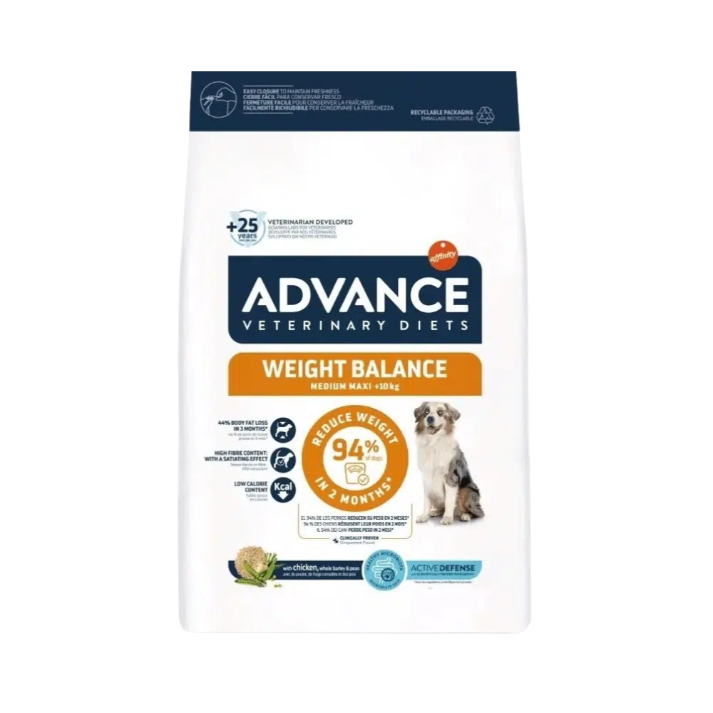 Advance Veterinary Diets Advance Weight Balance Dry Dog Food, 3kg - Animeal