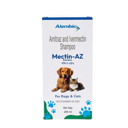 Alembic Mectin-az Shampoo for Dogs and Cats, 200ml - Animeal