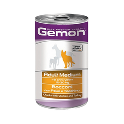 All4pets Gemon Chunks Adult and Medium With Chicken and Turky, 1250g - Animeal