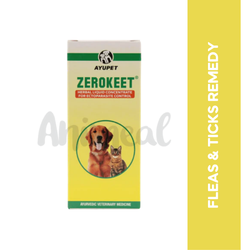 Ayurvet Zerokeet Liquid for Dogs and Cats, 100ml - Animeal