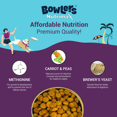 BOWLERS NUTRIMAX ADULT CHIC & VEG DRY FOOD [1.2 KG] - Animeal