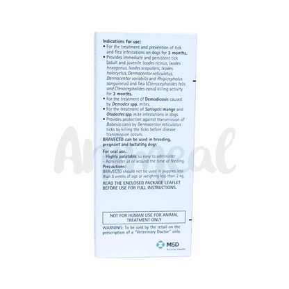 BRAVECTO (40-56KG) DOG TABLET - Animeal