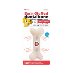 Bac N Stuffed Dental Bone for Dogs and Cats | Large - Animeal