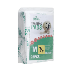 Basil Training Pads (60x45) for Dogs | 25 Pieces (Small) - Animeal