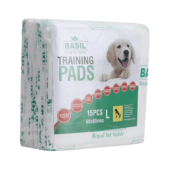 Basil Training Pads (60x60) for Dogs | 15 Pieces - Animeal