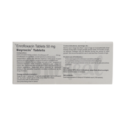 Bayer Bayrocin 50 Enrofloxacin Tablets for Dogs and Cats, 10 Tablets - Animeal