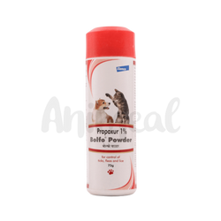 Bayer Bolfo Propoxur Flea and Tick Powder for Dogs and Cats, 75g - Animeal