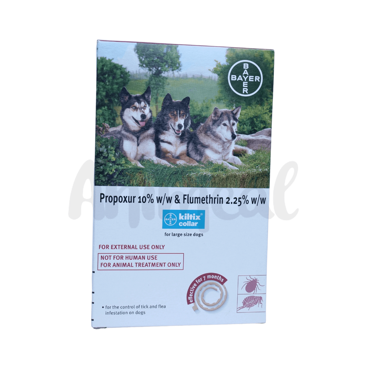 Bayer Kiltix Tick and Flea Collar for Large Dogs, 1 Collar - Animeal