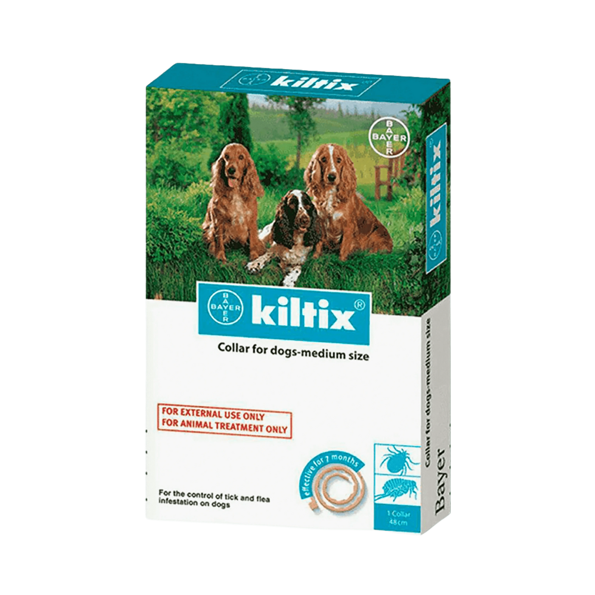 Bayer Kiltix Tick and Flea Collar for Medium Dogs, 1 Collar - Animeal