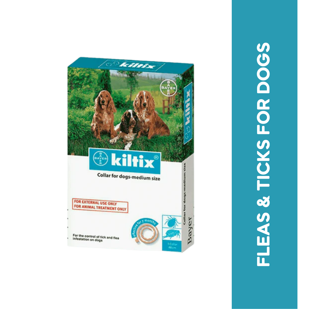 Bayer Kiltix Tick and Flea Collar for Medium Dogs, 1 Collar - Animeal
