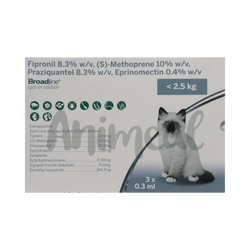 Boehringer Ingelheim Broadline (under 2.5kg) Spot On for Cats, 0.4ml - Animeal