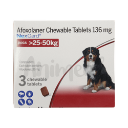 Boehringer Ingelheim Nexgard 25 to 50kg Tablet for Dogs, 1 Tablet - Animeal