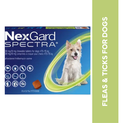Boehringer Ingelheim Nexgard Spectra 7.5 to 15kg for Dogs, 1 Tablet - Animeal