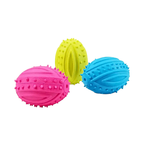 CANINE CREW RUBBER SQUEAKY RUGBY TOY - Animeal